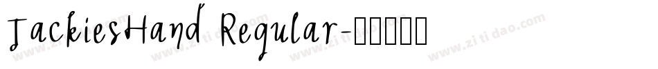 JackiesHand Regular字体转换